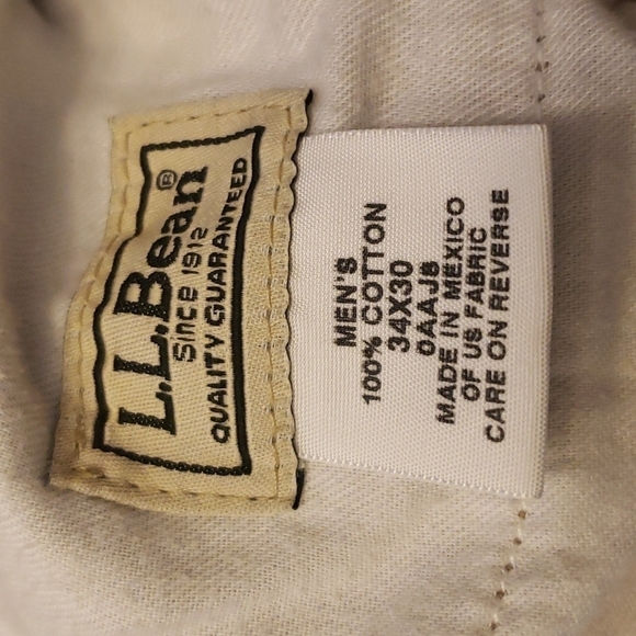 VINTAGE L.L. Bean Tan Twill Jeans Like New Ultra High Waist 34x29.5 EUC Unisex - Picture 11 of 13